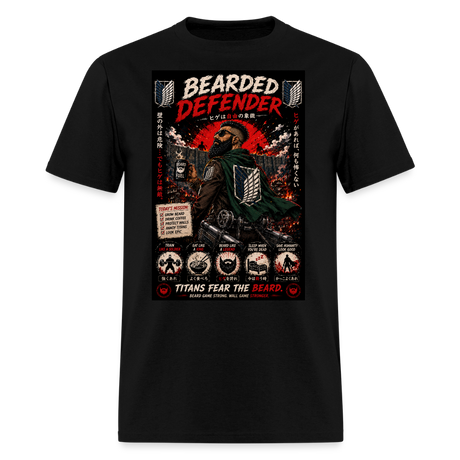 Bearded Defender Men's T-Shirt - black