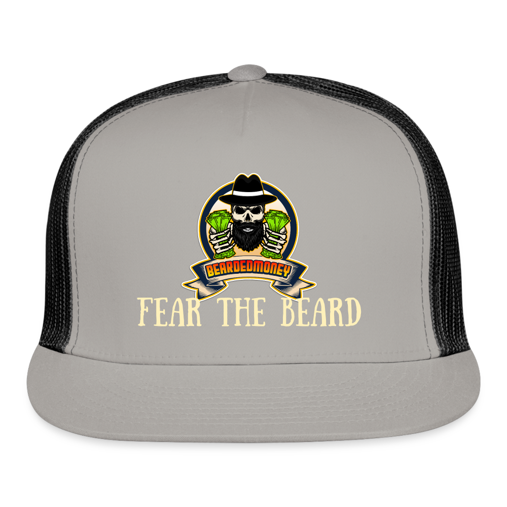 Fear The Beard Trucker Cap - gray/black