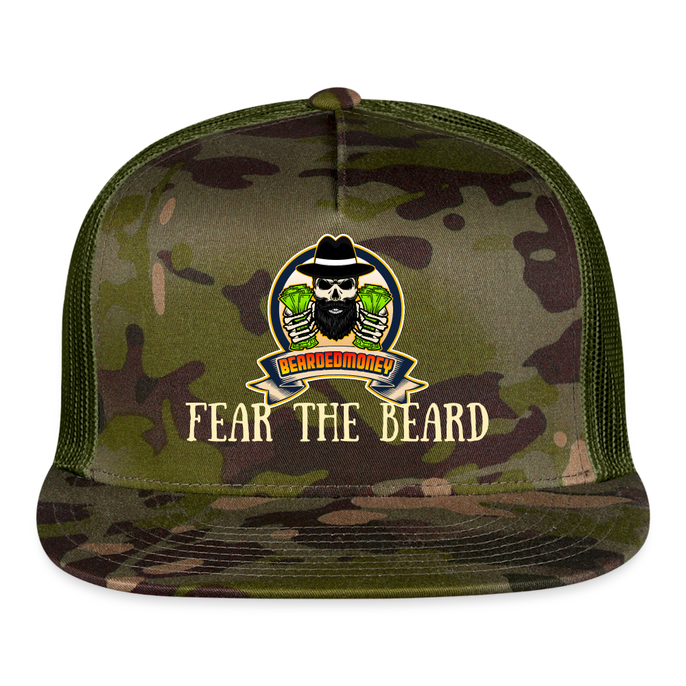 Fear The Beard Trucker Cap - MultiCam\green