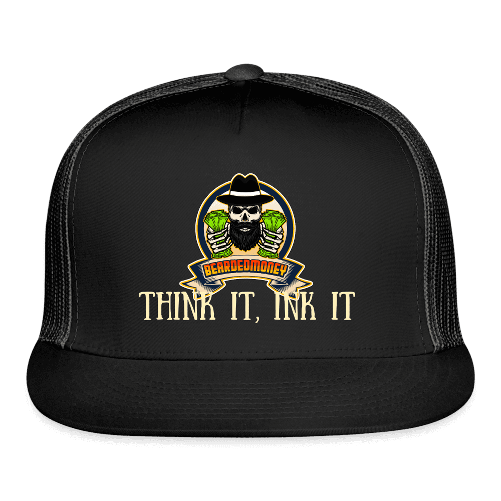 Think It, Ink It Trucker Hat - black/black