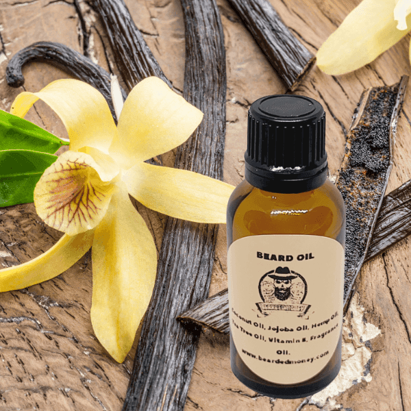 Revenge Beard Oil (Sandalwood Vanilla)  is a soft vanilla mixes with an earthy sandalwood and musk for a powdery Earthy aroma.