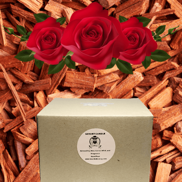Sandalwood Rose large 3 wicks soy candle in luxury black metallic tumbler has the combination of lush jasmine and velvety rose works wonderfully with the warm, woody sandalwood base to create a beautiful scent.
