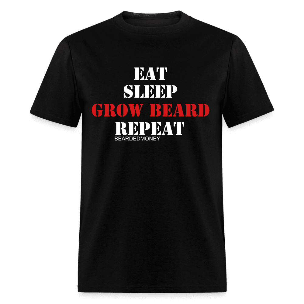 Eat, Sleep, Grow Beard, Repeat - black
