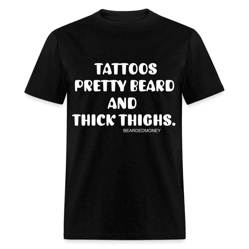 Tattoos, pretty beard, and thick thighs - black
