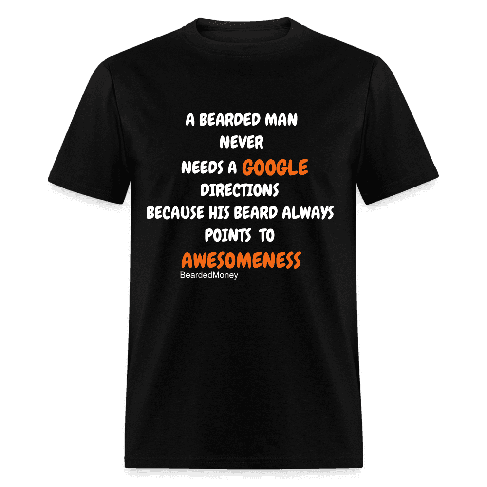 A Bearded Man Never Needs a Google - black